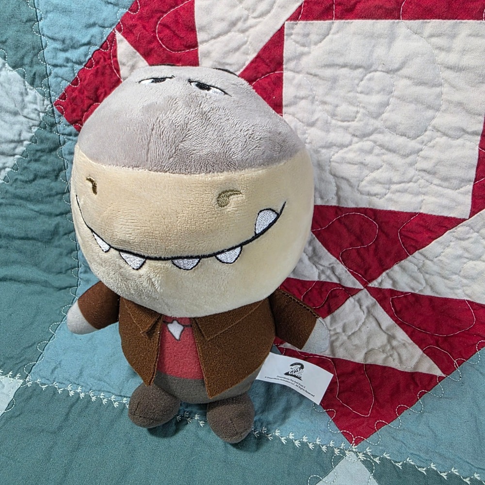 DreamWorks Mr. Shark Plush Kids 8" Brown Gray The Bad Guys 2 Suit Stuffed Animal